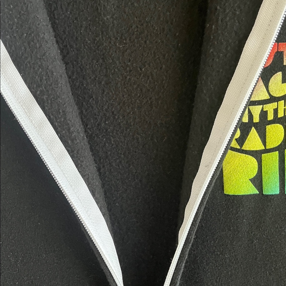 Jason Mraz Concert Full-Zip Hoodie Large Black Drawstrings Colorful Graphic - Picture 5 of 14